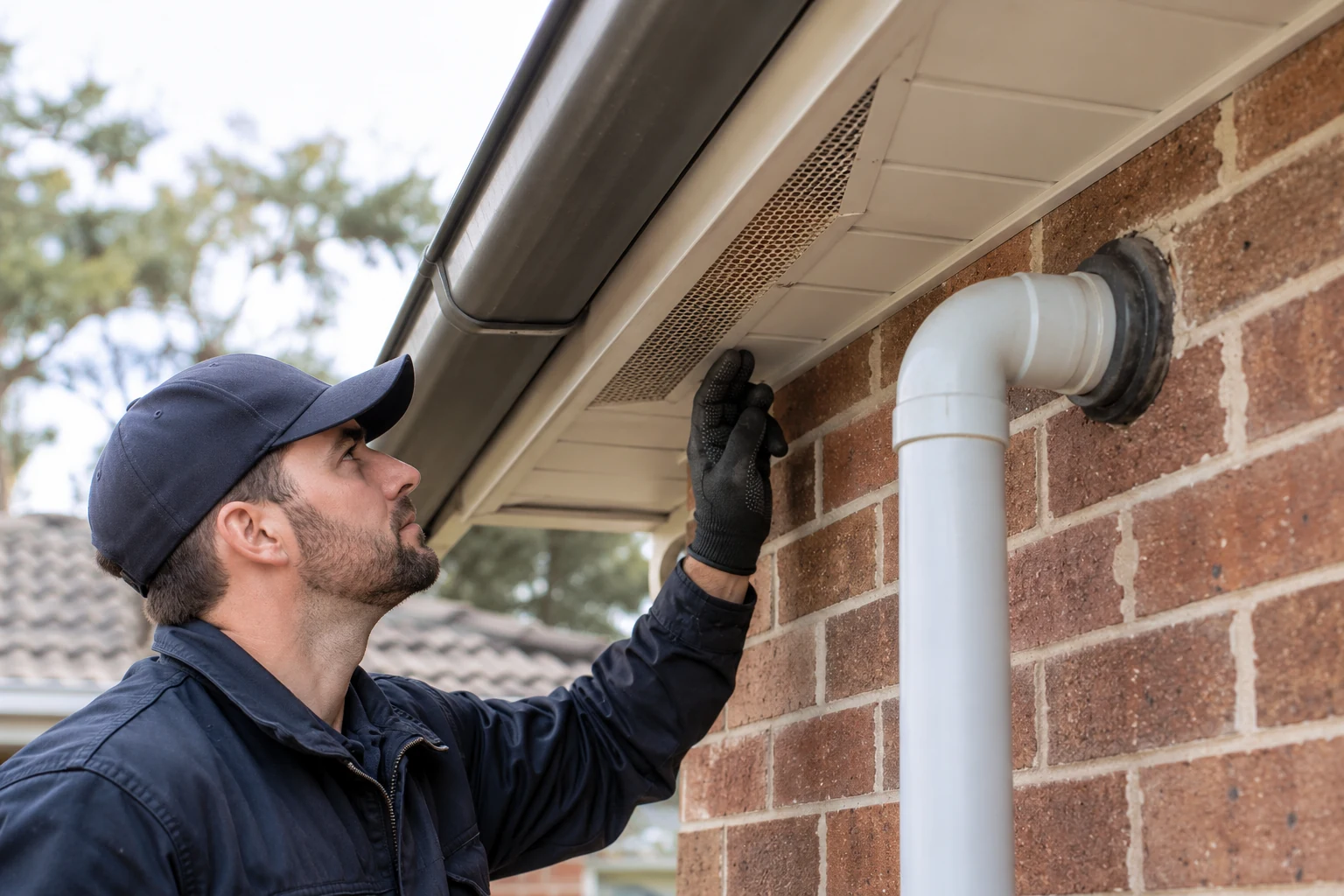 Pest control technician inspecting a property for loft mouse control